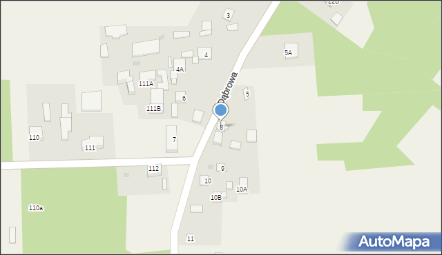 Dąbrowa, Dąbrowa, 8, mapa Dąbrowa
