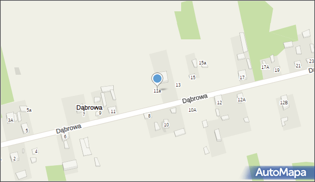 Dąbrowa, Dąbrowa, 11a, mapa Dąbrowa