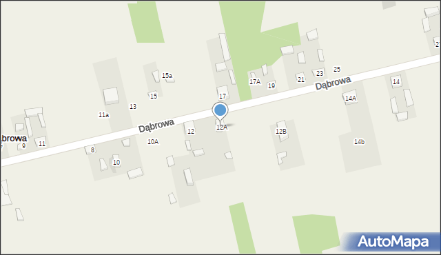 Dąbrowa, Dąbrowa, 12A, mapa Dąbrowa