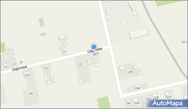 Dąbrowa, Dąbrowa, 16, mapa Dąbrowa