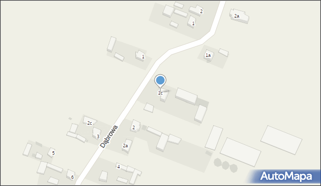 Dąbrowa, Dąbrowa, 1c, mapa Dąbrowa