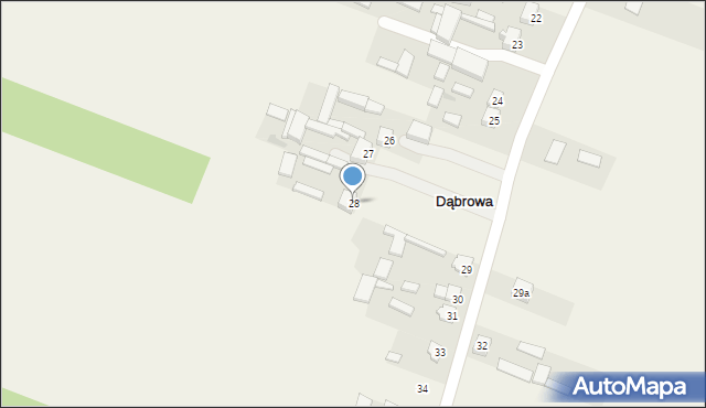 Dąbrowa, Dąbrowa, 28, mapa Dąbrowa