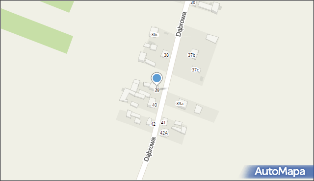 Dąbrowa, Dąbrowa, 39, mapa Dąbrowa