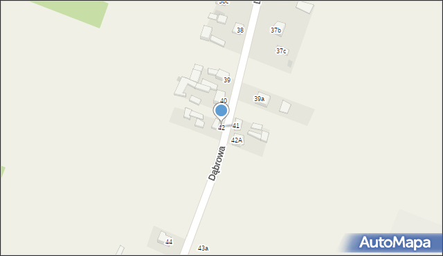Dąbrowa, Dąbrowa, 42, mapa Dąbrowa