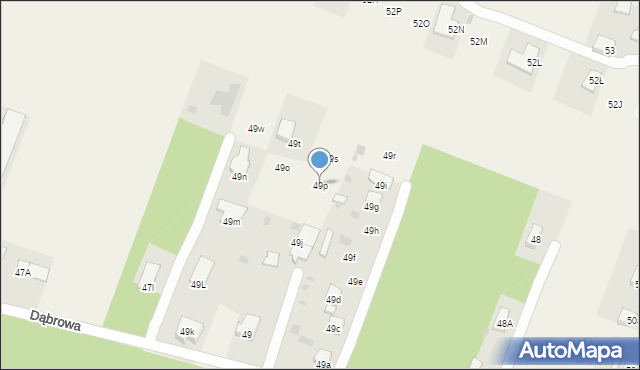 Dąbrowa, Dąbrowa, 49p, mapa Dąbrowa