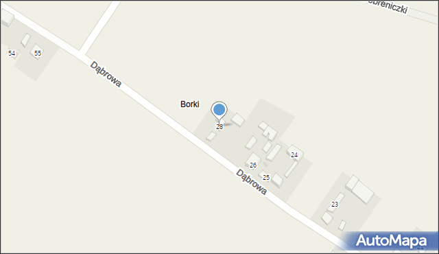 Dąbrowa, Dąbrowa, 28, mapa Dąbrowa