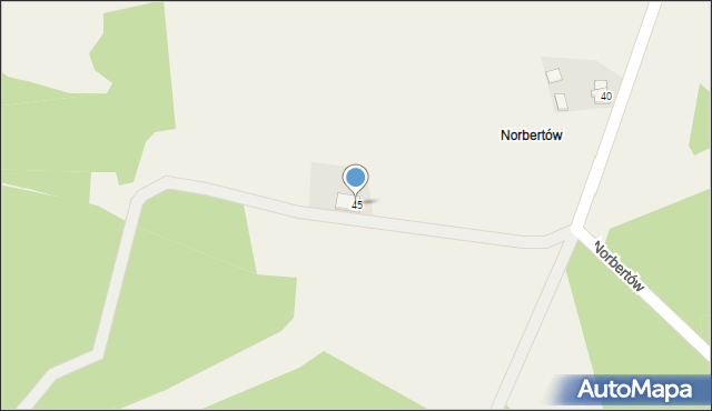 Dąbrowa, Dąbrowa, 45, mapa Dąbrowa