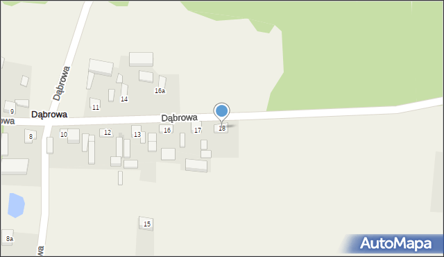 Dąbrowa, Dąbrowa, 18, mapa Dąbrowa