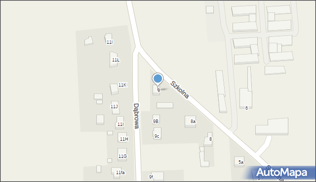 Dąbrowa, Dąbrowa, 9, mapa Dąbrowa