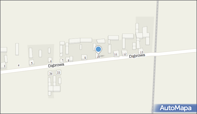 Dąbrowa, Dąbrowa, 10, mapa Dąbrowa
