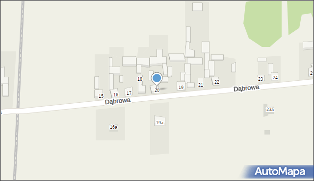 Dąbrowa, Dąbrowa, 20, mapa Dąbrowa