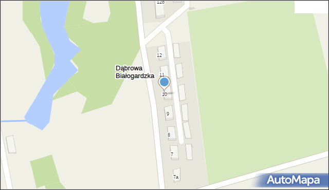 Dąbrowa Białogardzka, Dąbrowa Białogardzka, 10, mapa Dąbrowa Białogardzka
