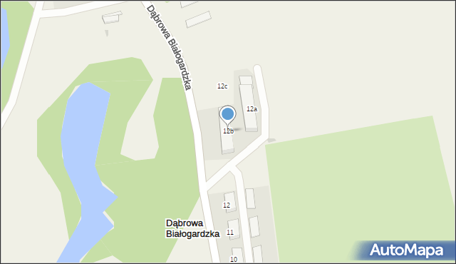 Dąbrowa Białogardzka, Dąbrowa Białogardzka, 12b, mapa Dąbrowa Białogardzka