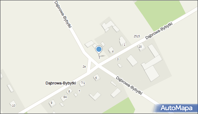 Dąbrowa-Bybytki, Dąbrowa-Bybytki, 2, mapa Dąbrowa-Bybytki