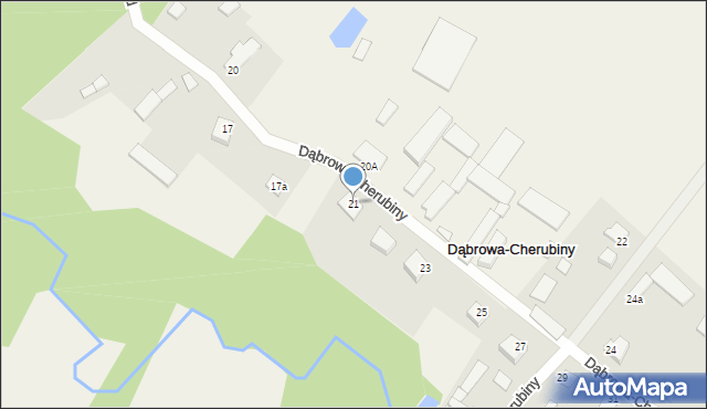 Dąbrowa-Cherubiny, Dąbrowa-Cherubiny, 21, mapa Dąbrowa-Cherubiny