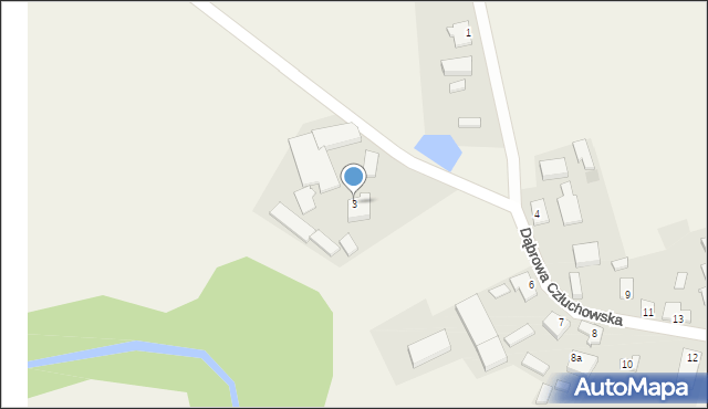 Dąbrowa Człuchowska, Dąbrowa Człuchowska, 3, mapa Dąbrowa Człuchowska