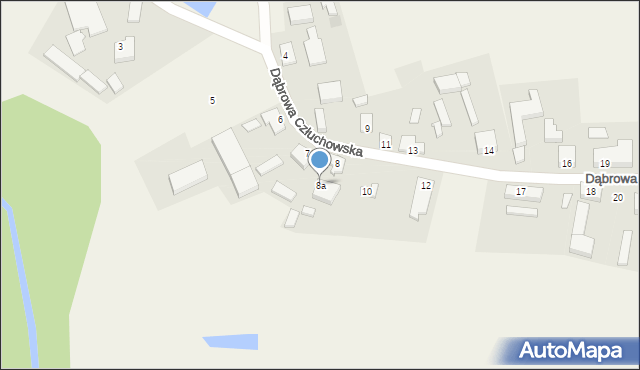 Dąbrowa Człuchowska, Dąbrowa Człuchowska, 8a, mapa Dąbrowa Człuchowska