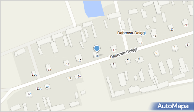 Dąbrowa-Dołęgi, Dąbrowa-Dołęgi, 16, mapa Dąbrowa-Dołęgi