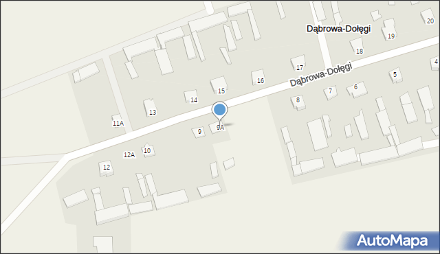 Dąbrowa-Dołęgi, Dąbrowa-Dołęgi, 9A, mapa Dąbrowa-Dołęgi