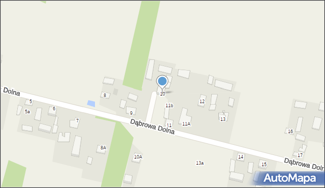 Dąbrowa Dolna, Dąbrowa Dolna, 10, mapa Dąbrowa Dolna