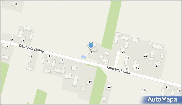 Dąbrowa Dolna, Dąbrowa Dolna, 8, mapa Dąbrowa Dolna