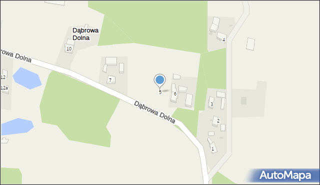 Dąbrowa Dolna, Dąbrowa Dolna, 5, mapa Dąbrowa Dolna
