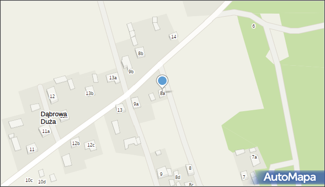 Dąbrowa Duża, Dąbrowa Duża, 8a, mapa Dąbrowa Duża