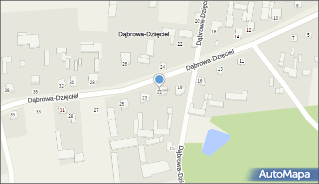 Dąbrowa-Dzięciel, Dąbrowa-Dzięciel, 21, mapa Dąbrowa-Dzięciel
