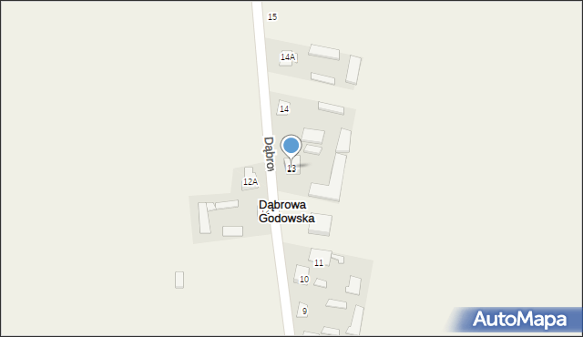 Dąbrowa Godowska, Dąbrowa Godowska, 13, mapa Dąbrowa Godowska