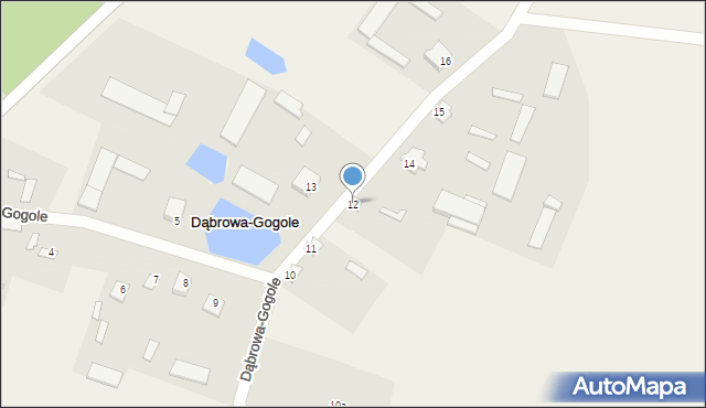 Dąbrowa-Gogole, Dąbrowa-Gogole, 12, mapa Dąbrowa-Gogole