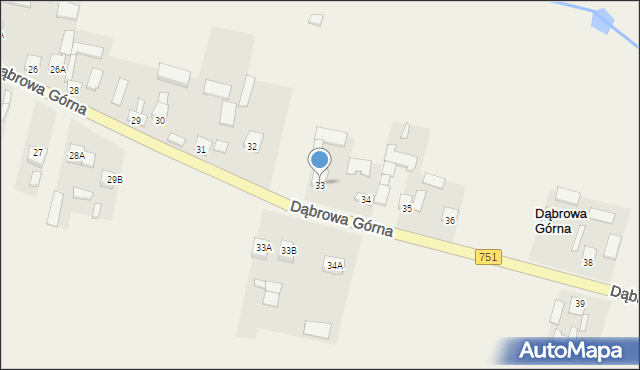 Dąbrowa Górna, Dąbrowa Górna, 33, mapa Dąbrowa Górna