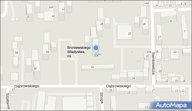 Dąbrowa Górnicza, Dąbrowskiego, 30a, mapa Dąbrowa Górnicza