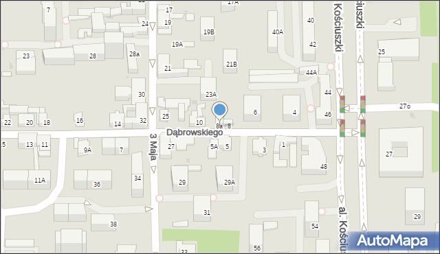 Dąbrowa Górnicza, Dąbrowskiego, 8a, mapa Dąbrowa Górnicza
