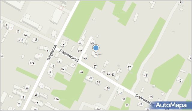 Dąbrowa Górnicza, Dąbrowskiej Marii, 25, mapa Dąbrowa Górnicza