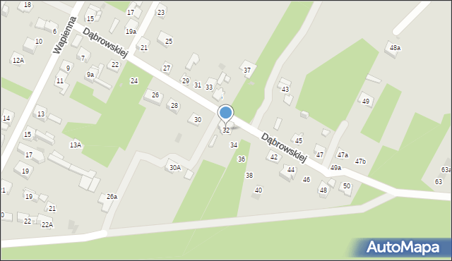 Dąbrowa Górnicza, Dąbrowskiej Marii, 32, mapa Dąbrowa Górnicza