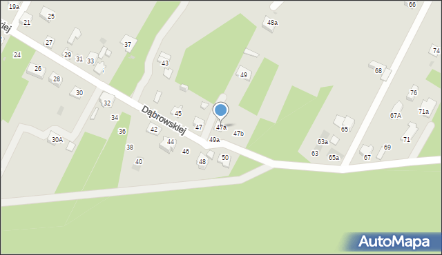 Dąbrowa Górnicza, Dąbrowskiej Marii, 47a, mapa Dąbrowa Górnicza