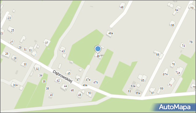 Dąbrowa Górnicza, Dąbrowskiej Marii, 49, mapa Dąbrowa Górnicza