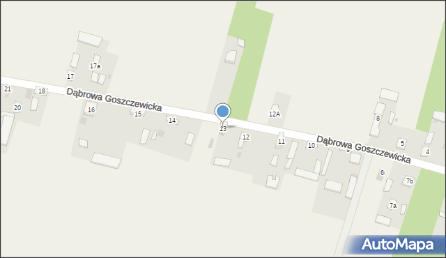 Dąbrowa Goszczewicka, Dąbrowa Goszczewicka, 13, mapa Dąbrowa Goszczewicka