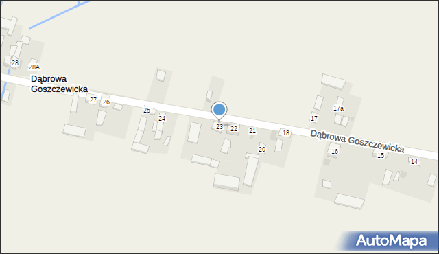 Dąbrowa Goszczewicka, Dąbrowa Goszczewicka, 23, mapa Dąbrowa Goszczewicka