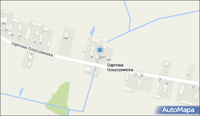 Dąbrowa Goszczewicka, Dąbrowa Goszczewicka, 28, mapa Dąbrowa Goszczewicka