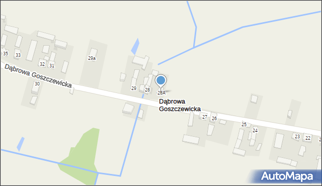 Dąbrowa Goszczewicka, Dąbrowa Goszczewicka, 28A, mapa Dąbrowa Goszczewicka