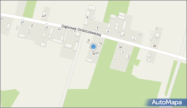Dąbrowa Goszczewicka, Dąbrowa Goszczewicka, 7a, mapa Dąbrowa Goszczewicka
