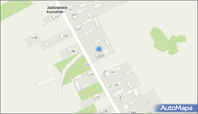 Dąbrowa Jastrzębska, Dąbrowa Jastrzębska, 13, mapa Dąbrowa Jastrzębska