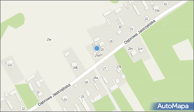 Dąbrowa Jastrzębska, Dąbrowa Jastrzębska, 27A, mapa Dąbrowa Jastrzębska