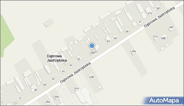 Dąbrowa Jastrzębska, Dąbrowa Jastrzębska, 43A, mapa Dąbrowa Jastrzębska