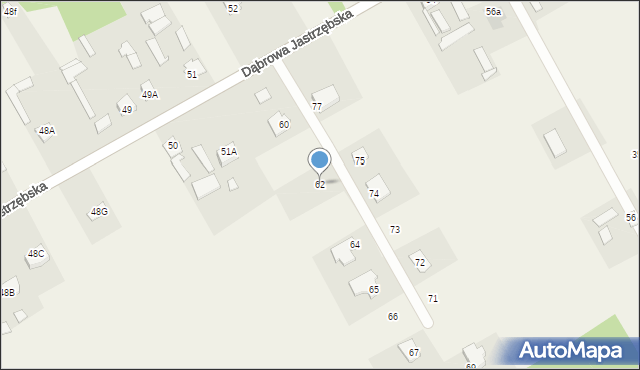 Dąbrowa Jastrzębska, Dąbrowa Jastrzębska, 62, mapa Dąbrowa Jastrzębska