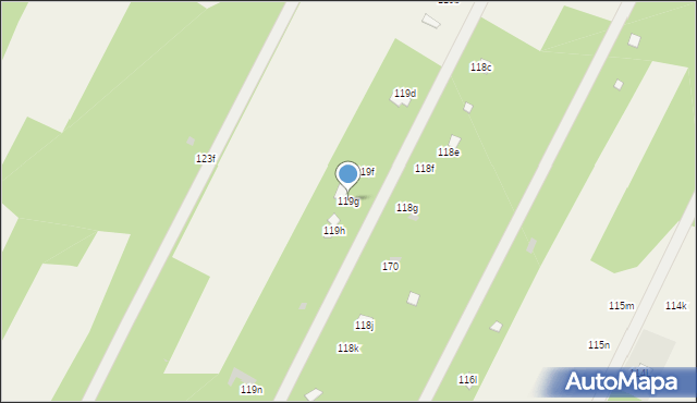 Dąbrowa Kozłowska, Dąbrowa Kozłowska, 119g, mapa Dąbrowa Kozłowska