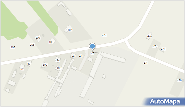 Dąbrowa Kozłowska, Dąbrowa Kozłowska, 47, mapa Dąbrowa Kozłowska
