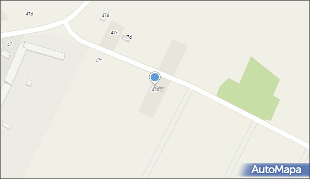 Dąbrowa Kozłowska, Dąbrowa Kozłowska, 47b, mapa Dąbrowa Kozłowska