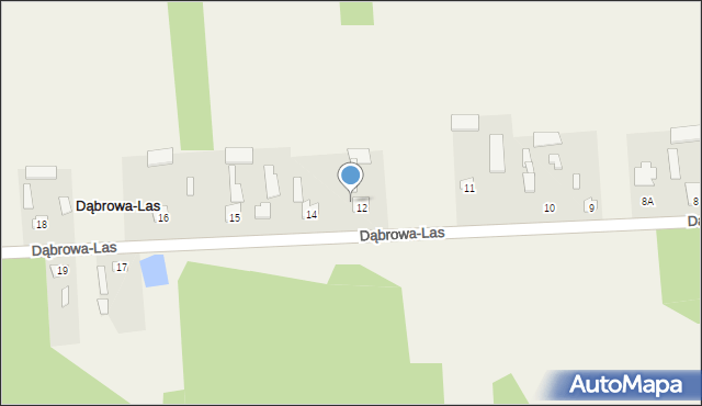 Dąbrowa-Las, Dąbrowa-Las, 13, mapa Dąbrowa-Las